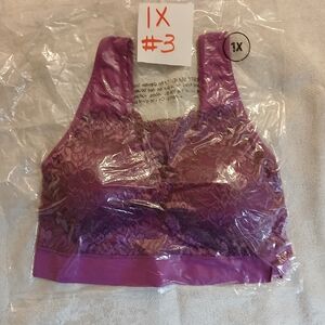 Rhonda Shear Plum Lace Bralette